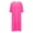 Pink, variant on Kaemgyyd Women Zipper Robe Soft Comfy 3/4 Sleeves Loungewear Dressside Slit Solid Sleepwear Pockets Nightgown Long Bathrobe