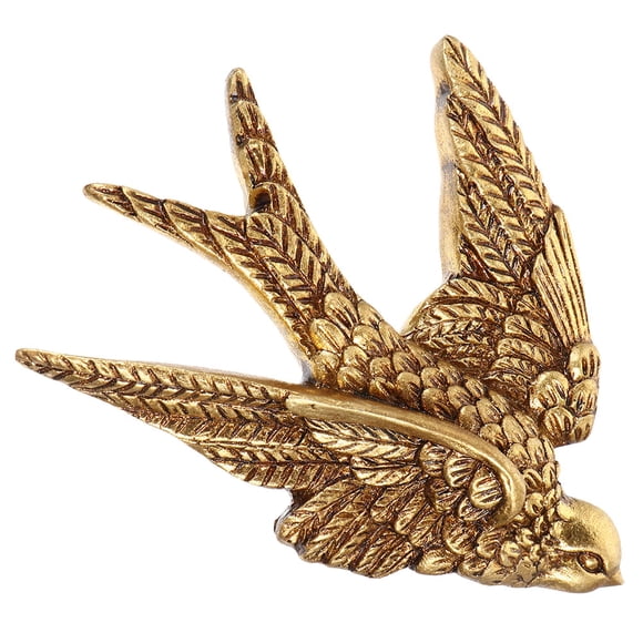 Phenofice Golden Resin Swallow Wall Art for Decoration Vivid and Craftsmanship 6 x 4.5 Inches