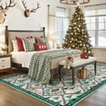 thumbnail image 4 of SULUOTE 5' x 7'  Christmas Living Room Area Rug, Bedroom Aesthetic Large Washable Carpet, Soft Xmas Tree Stain Resistance Dining Room Carpets, 4 of 5