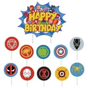 Marvel Superhero Birthday Flag Spider-Man Paper Flag Banner Boy Birthday Banner Party