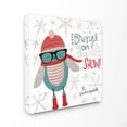 thumbnail image 2 of Stupell Bring on the Snow Hipster Penguin Stretched Canvas Wall Art 24 x 24, 2 of 3