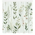 thumbnail image 4 of Ambesonne Green Shower Curtain, Modern Nature Leaves Bohemian, 69"Wx70"L, Off White Multicolor, 4 of 4
