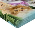 thumbnail image 2 of Ambesonne Cat Lover Fitted Sheet 2 Pcs Set, Cats Feline Domestic, Twin, Multicolor, 2 of 3