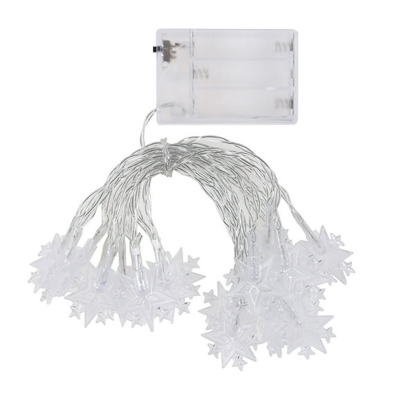 3 Meters 20 LEDs Stars Fairy String Light 3 * AA B-attery Powered Cell Opertaed Flexible Bendable Foldable Design Warm White for Home Party Daily Use DIY Decoration Christamas Xmas Thanksgiv