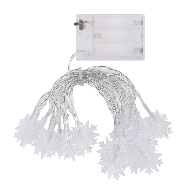 3 Meters 20 LEDs Stars Fairy String Light 3 * AA B-attery Powered Cell Opertaed Flexible Bendable Foldable Design Warm White for Home Party Daily Use DIY Decoration Christamas Xmas Thanksgiv