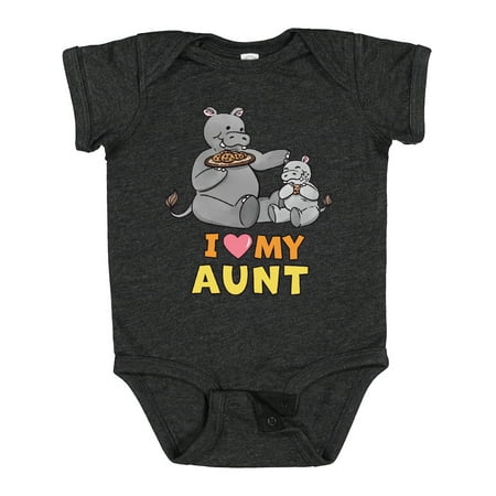 

Inktastic I Love My Aunt Hippos Gift Baby Boy or Baby Girl Bodysuit