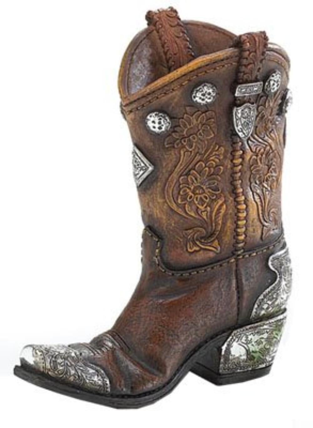 decorative western boot racks on Burton Burton Boots And Spurs Western Cowboy Boot Vase For Western Home Decor Hand Painted Resin With Raised Details By Burton Burton Walmart Com Walmart Com