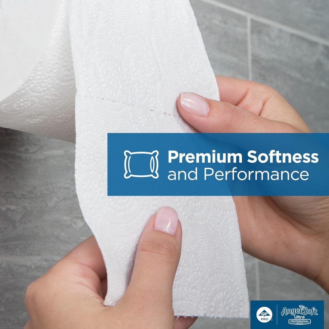 ANGEL SOFT ULTRA PROFESSIONAL SERIES® COMPACT® PREMIUM EMBOSSED CORELESS 2-PLY HIGH-CAPACITY TOILET PAPER, 660 SHEETS/ROLL, 18 ROLLS