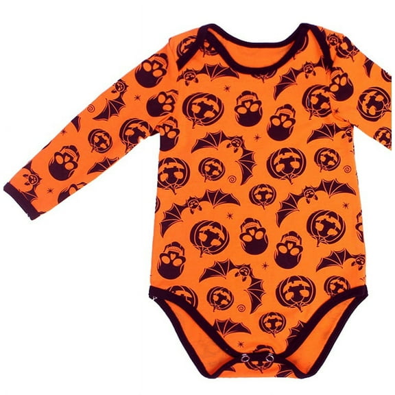 StylesILove Halloween Character Print Unisex Baby Long Sleeve Bodysuit (M/6-12 Months)
