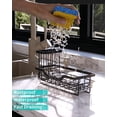 thumbnail image 6 of Sponge Holder for Kitchen, Sink Caddy Organizer,GIXUSIL Kitchen Sink Accessories with Drip Tray, Stainless Steel Sink Sponge Holder, Kitchen Essentials for New Home（Black), 6 of 7