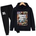 thumbnail image 2 of Conjunto de ropa para niños Gta 5, sudaderas con capucha y pantalones largos de dibujos animados para otoño, 2 piezas, juego para niños, ropa Gta 5 de 4 a 14 años, 2 of 5