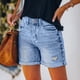 thumbnail image 5 of Pantalones cortos Fnochy para mujer, pantalones cortos, liquidación, deportivos, de moda, vaqueros con bolsillos, pantalones con agujeros para mujer, lindos, casuales, 5 of 8
