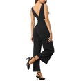 thumbnail image 3 of INSPIRE CHIC Elegant Jumpsuit for Women's Sleeveless Backless Cutout High Waist Wide Leg Pants Romper, 3 of 5