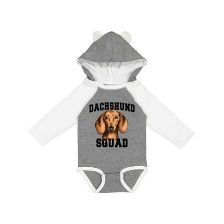 

Inktastic Dog Dachshund Squad Gift Baby Boy or Baby Girl Long Sleeve Bodysuit