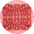 thumbnail image 1 of Ahgly Company Indoor Round Oriental Red Traditional Area Rugs, 6' Round, 1 of 4