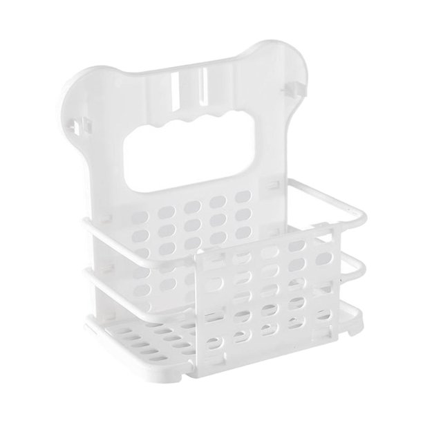 Cestas de almacenamiento plegables montadas en la pared sin taladro, soporte colgante plegable para pañuelos, lociones, toallas de lavandería, cocina Blanco BLESIY Cestas de almacenamiento