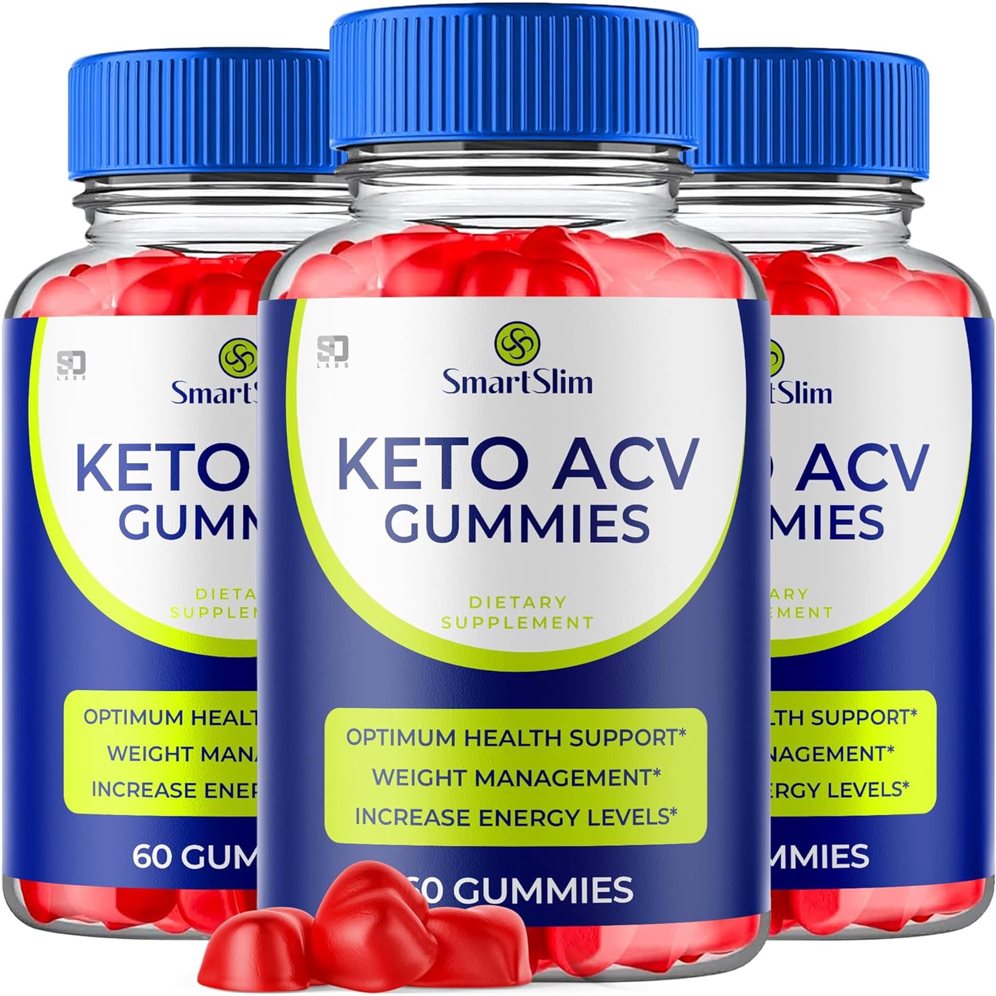 (3 Pack) Smart Slim Keto Gummies, Advanced 1000MG Formula, Apple Cider Vinegar Folate Vitamin B6 B12 Beet Root Vegan Non GMO Keto Supplement (180 Gummies)
