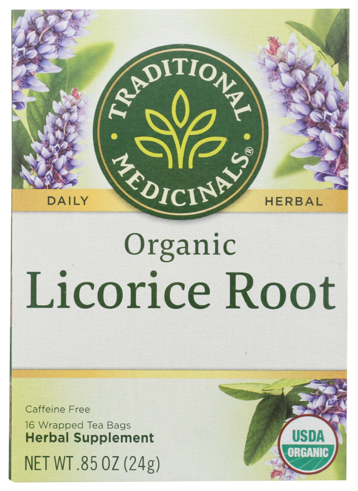 Traditional Medicinals Organic Licorice Root Herbal Tea, 16 Tea Bags