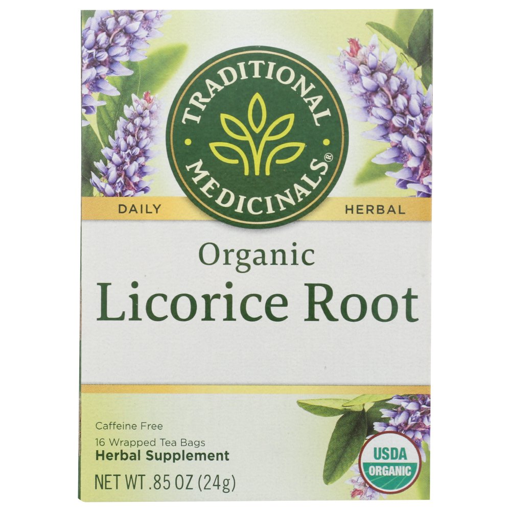 Traditional Medicinals Organic Licorice Root Herbal Tea, 16 Tea Bags