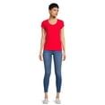 thumbnail image 2 of No Boundaries Scoop Neck Tee with Short Sleeves, 1 or 3-Pack, Women’s, 2 of 5