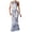 Sky Blue, variant on IROINNID Women's Sleeveless Bodycon Dress Round Neckline Tie-dye Ladies Halterneck Button Long Dress Strapless Print Dress