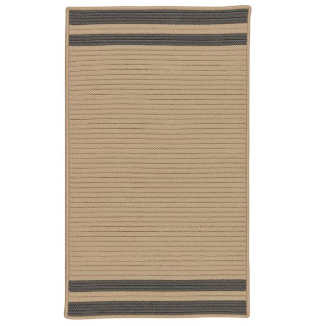 Colonial Mills Rug DE85R096X132S Denali End Stripe Braided Area Rug Grey - 8 x 11 ft.