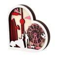 thumbnail image 2 of Decoraciones de mesa, corazones de madera, manualidades, amor, independiente, regalo de San Valentín Estilo D, 2 of 9