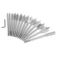 thumbnail image 4 of Wood Hole Saw Drill Bit,15pcs Carbon Steel Hex Flat Wood Drill Bits Wood Flat Hole Drill Bit Achieve More, 4 of 8