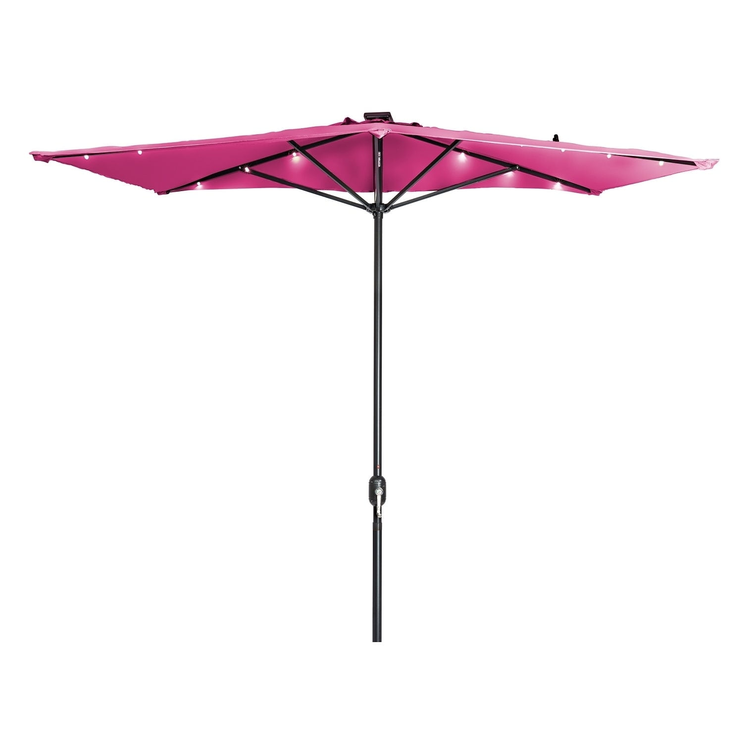 5 X 6 5 Led Patio Half Umbrella With Rectangular Design By Trademark Innovations Pink Walmart Com Walmart Com
