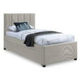 thumbnail image 1 of Meridian Furniture Harper Lit Gigogne Simple en Tissu Texturé en Lin Beige, 1 of 11