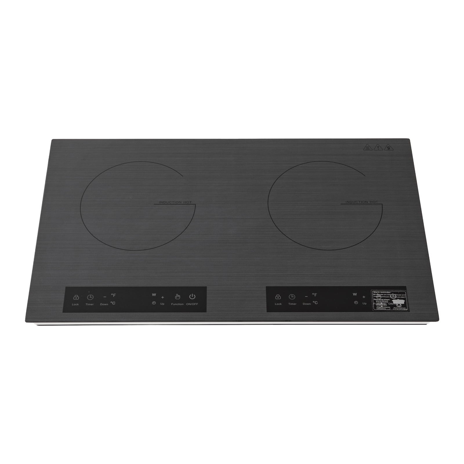 Wildnix Induction Cooktop with Dual Heating Zones, 4000W Power, Sensor Touch Control, 9 Power Levels, Timer, Modern Design for Quick and Efficient Cooking
