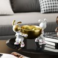 thumbnail image 5 of Bandeja de aperitivos con escultura moderna, soporte para llaves, cuenco de almacenamiento de dulces, adornos para sala de estar, tocador, regalo de Pascua de boda, 5 of 5