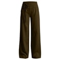 thumbnail image 5 of Wide Leg Pants for Women, Loose Elastic Waist Drawstring Flowy Trousers, Summer Lightweight Beach Vacation Pants, 5 of 6
