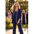 thumbnail image 6 of Catherines Women's Plus Size Beaded 3-Piece Cardigan Pant Suit, 6 of 6