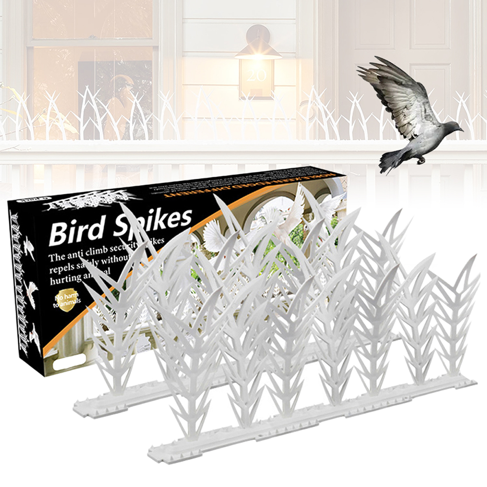 Kizocay 15ft Stainless Steel Bird Spikes Deter Pigeons, Small Birds