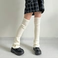 thumbnail image 4 of RUISINERY Womens Lovely Leg Warmers Knitted Flared Leg Sleeves Crochet Baggy Cuffs Ankle Heap Socks Tigh High Socks Streetwear, 4 of 8