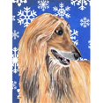 thumbnail image 1 of Afghan Hound Winter Snowflakes Holiday Flag Garden Size, 1 of 1
