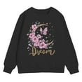 thumbnail image 4 of Gubotare Girl Long Sleeve Sweatshirt Girls Sweatshirt - Girls Classic Crewneck Sweatshirt With Sleeve Print Girls Crop Sweatshirt Size 2T 3T (Black,2-3 Years), 4 of 4