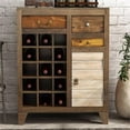 thumbnail image 3 of Furniture of America Kegen Rustic Wood Multi-Storage Wine Rack in Autumn Brown, 3 of 7