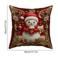 thumbnail image 5 of Christmas Throw Pillow Covers for Winter Decor 18x18" 3 Dimensional Gold Christmas Tree Pillowcase Home Sofa Bedroom Cushion Cover Decoration Cushion Covers, 5 of 7