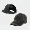 thumbnail image 6 of CoCopeanut Women Hollow Out Ponytail Baseball Cap Cycling Hats Denim Hunting Sunhat Cotton Outdoor Sports Simple Vintag Visor Casual Cap, 6 of 6