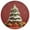 3D Christmas Tree, variant on 15 Inch Round Grid Plate Mats Heat Non-Slip Resistant PVC Placemats for Kitchen Dining Table Decor Glass Christmas Ornaments 4PCS