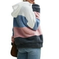 thumbnail image 4 of CEHVOM Blouse à Capuche en Peluche Contrastée pour Femmes Manches Longues en Coton, 4 of 5
