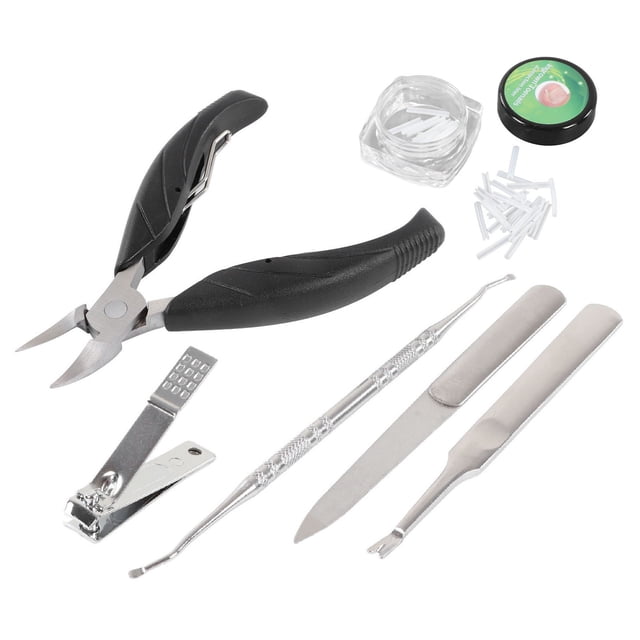 Kit De Tratamiento De Uñas Encarnadas, Kit Completo De Tratamiento De Uñas De Limpieza De Acero Inoxidable Impermeable Higiénico Para El Hogar