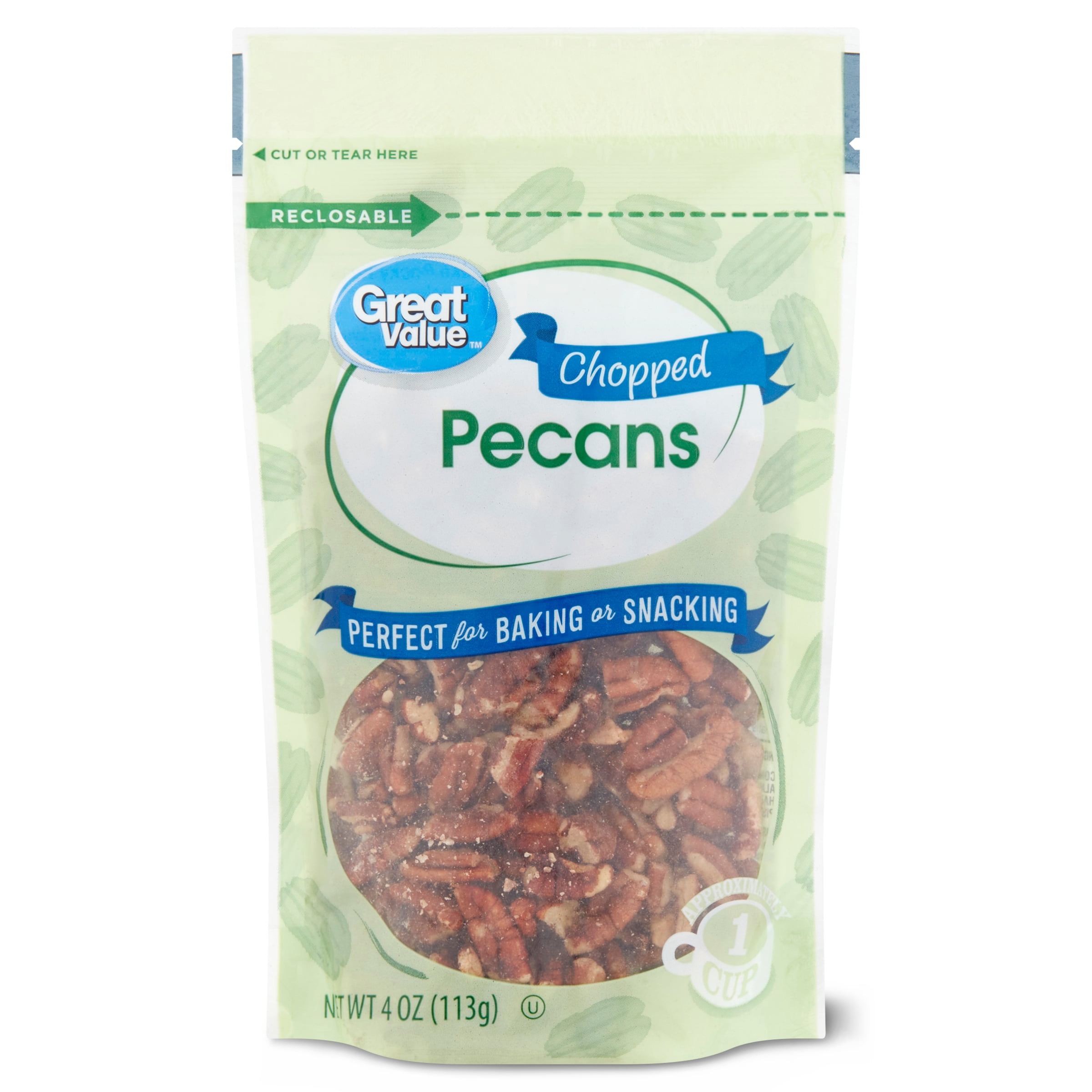 Great Value Chopped Pecans, 4 oz