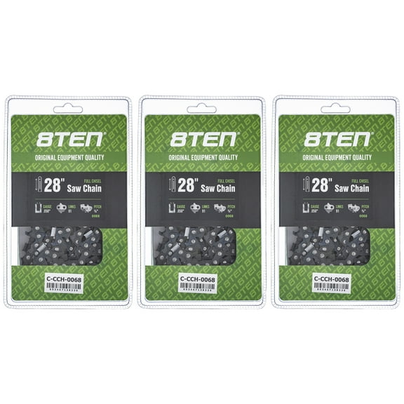 Full Chisel Chainsaw Chain 28 inch .050 3/8 91DL for Stihl MS440 MS660 3 Pack 810-CCC2280H