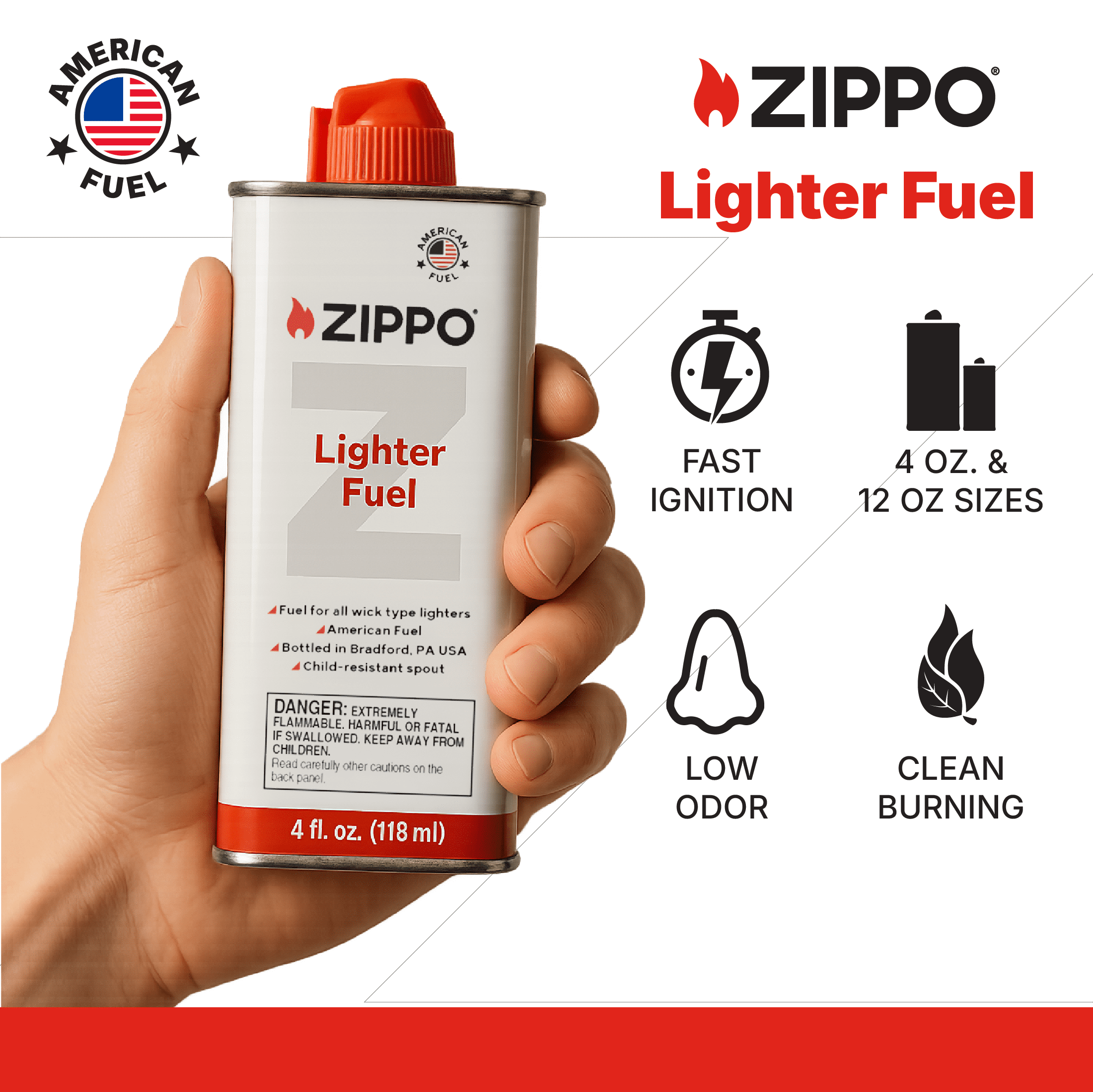 Zippo 4 ounce Lighter Fluid, can
