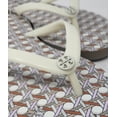 thumbnail image 4 of Tory Burch Women's Chelsea Flip Flop Sandals 171948 (Basketweave - Light Cream Fleek - Pavestone, US Footwear Size System, Adult, Women, Numeric, Medium, 9), 4 of 5