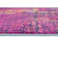 thumbnail image 2 of 3â€™ x 5â€™ Gray and Magenta Abstract Area Rug, 2 of 3