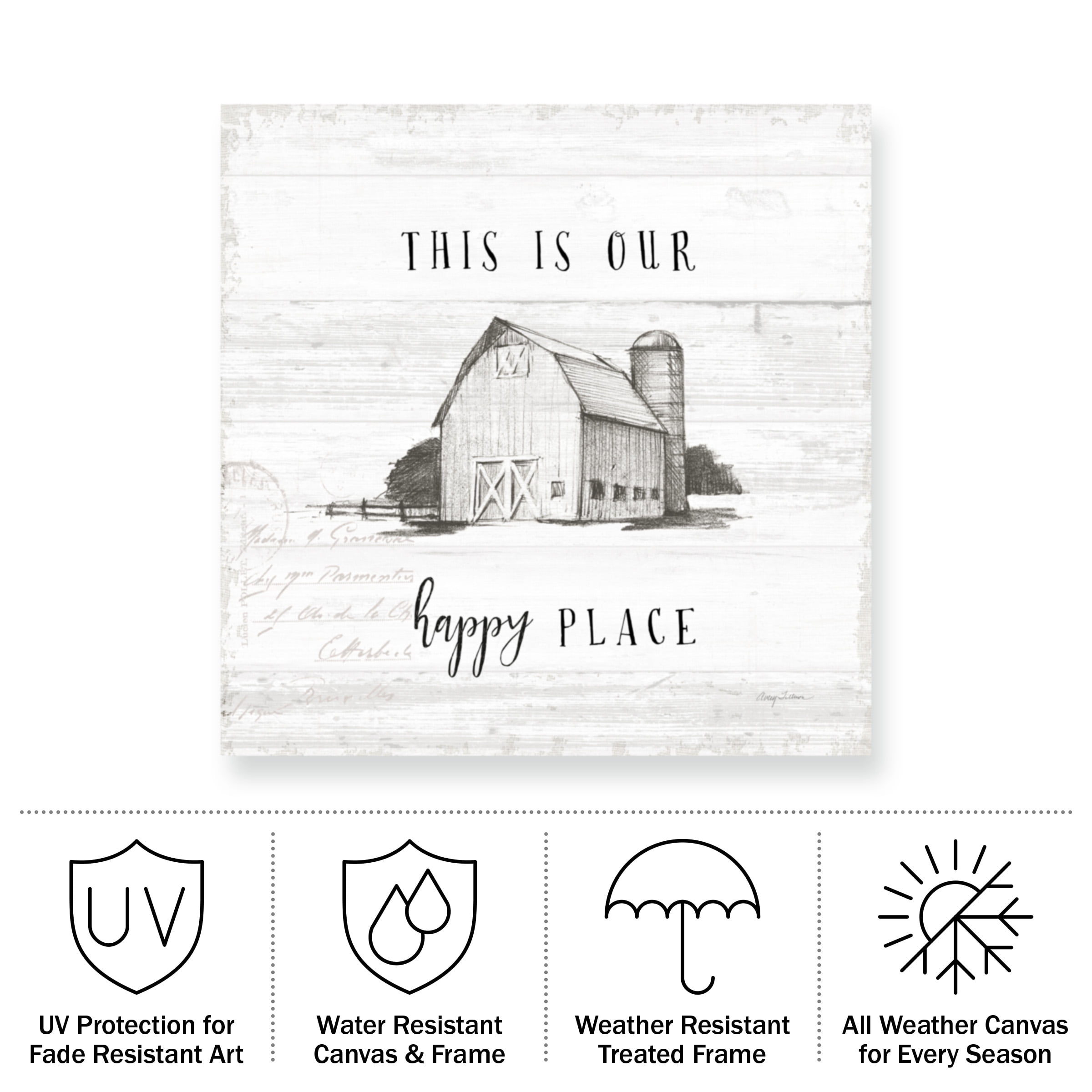 Avery Tillmon 'Farm Life IV Shiplap' Outdoor Canvas 35x47